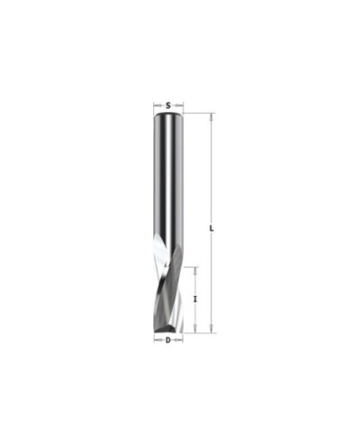 Fresa de corte helicoidal positivo para aluminio y PVC